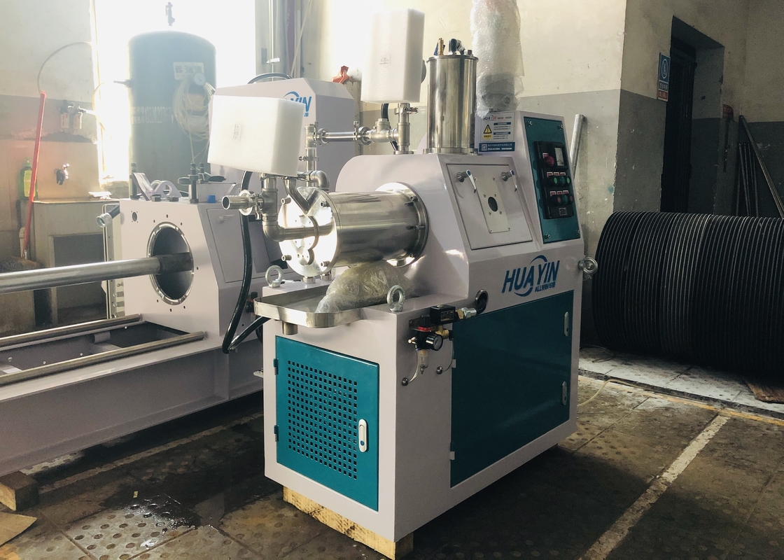 5.5kw 5L Pin Type Wet Grinding Bead Mill Machine In Ceramics Ink Processing